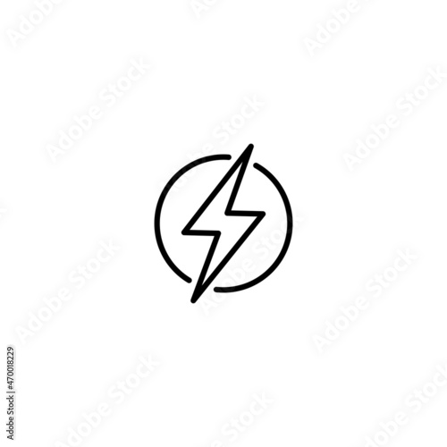 Lightning Power Icon, power sign vector