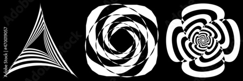 Abstract op-art element. Optical, visual art, artistic element illustration