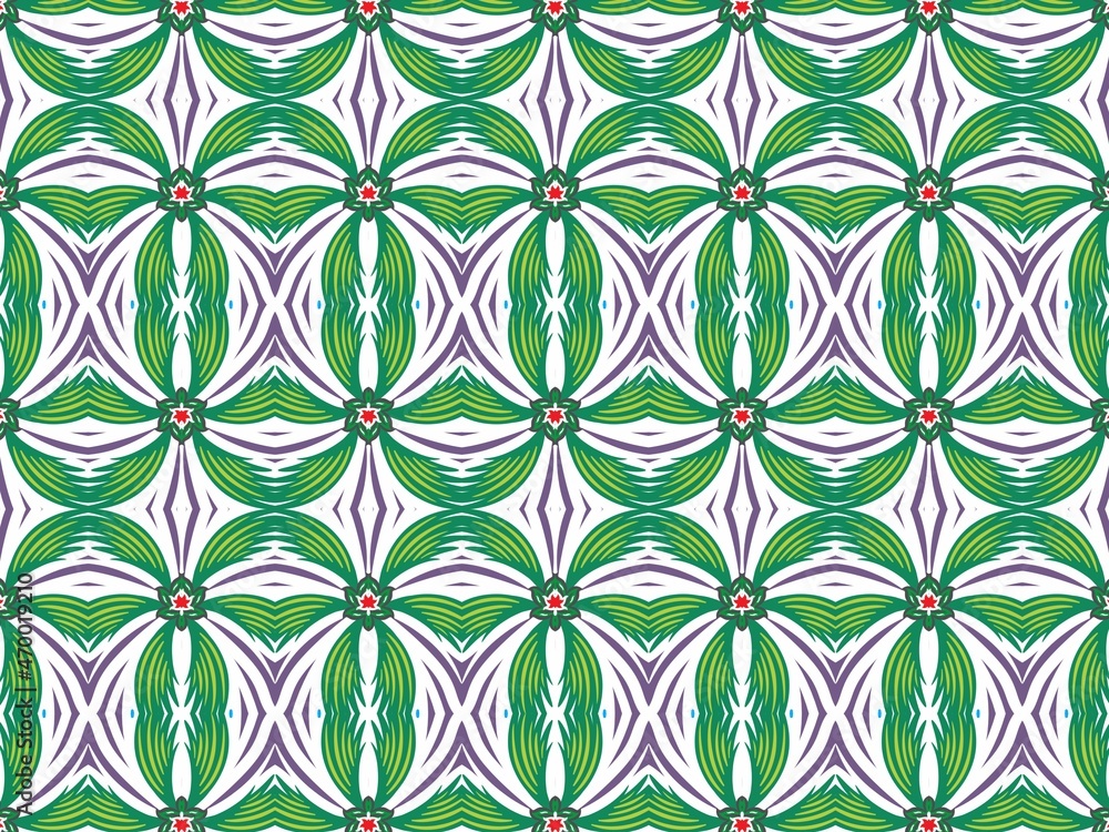 Tribal ethnic ornamental texture. Folk embroidery seamless pattern with stripes. Abstract floral pattern background. Digital art illustration