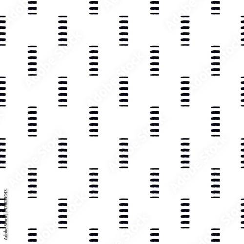 Paint brush strokes seamless pattern. Freehand grunge design background. Dash line motif modern minimal ornament