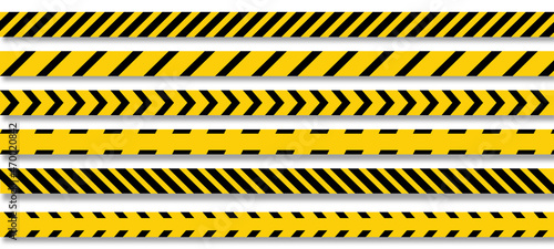 Warning frame grunge yellow and black diagonal stripes, vector grunge texture warn caution, construction, safety background © ribelco