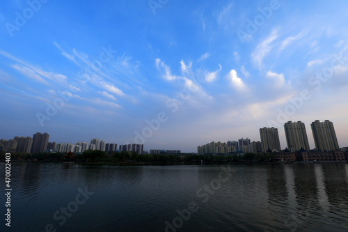 Waterfront City architectural scenery  North China