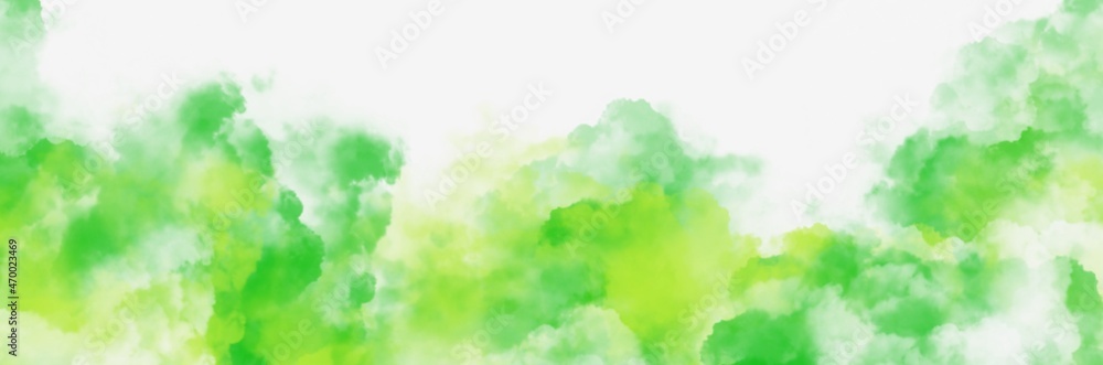 Abstract background painting art with white and green wet sponge paint brush for thanksgiving poster, banner, website, phone case design.