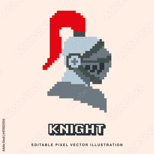 Pixel knight creative design icon vector illustration for video game asset, motion graphic and others