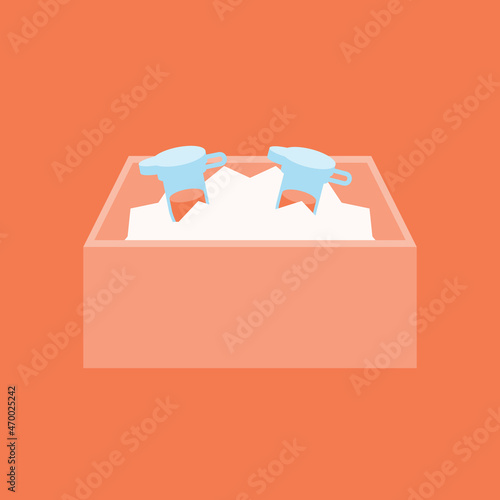 マイクロチューブと氷