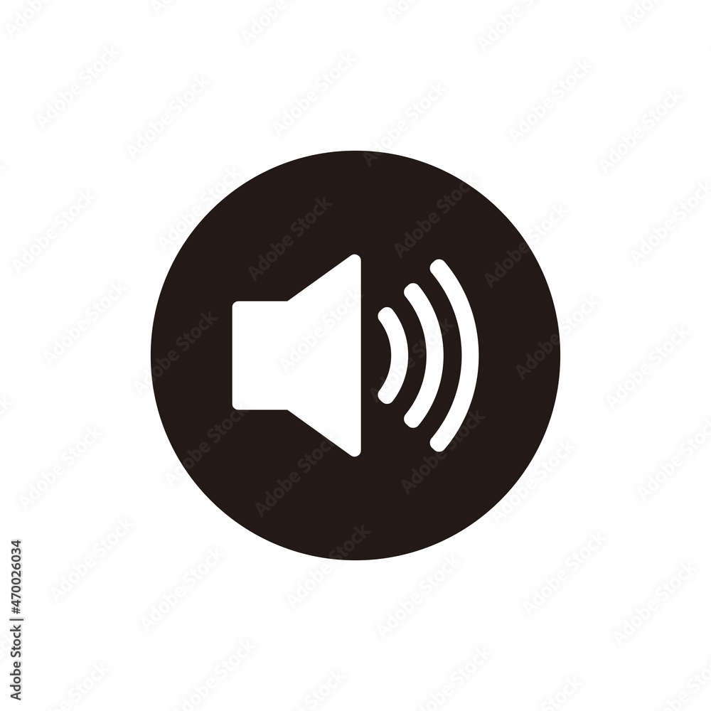 Speaker sound vector icon illustration sign Speaker sound vector icon illustration sign