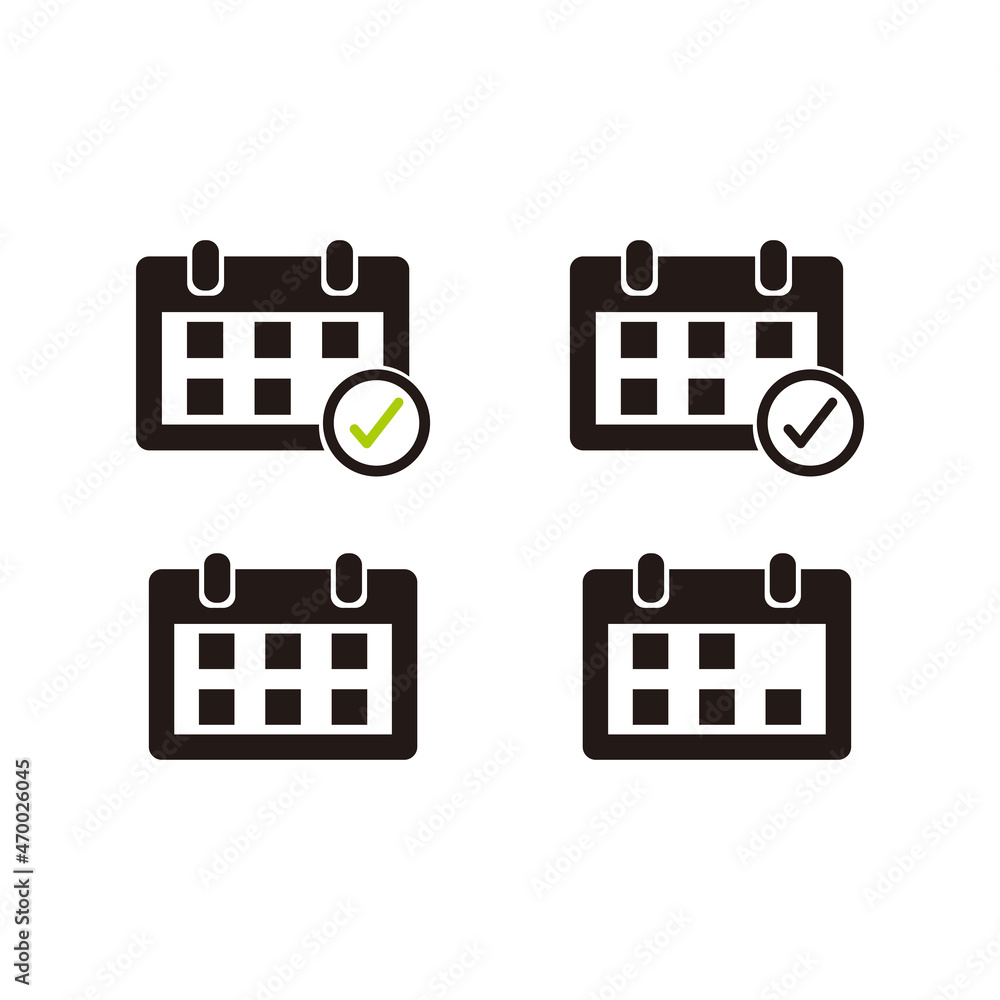 Calendar set vector icon illustration sign Calendar set vector icon illustration sign