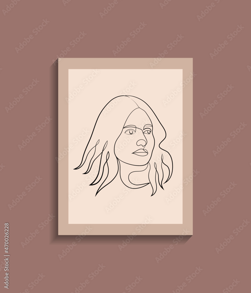 hand drawn elegant girl one line art drawing, editable for social media post hand drawn elegant girl one line art drawing, editable for social media post
