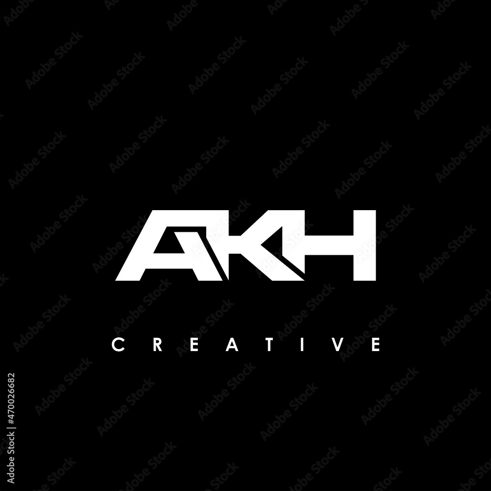 AKH Letter Initial Logo Design Template Vector Illustration