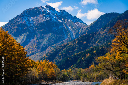 Mount Yake viewed from Kappa Bridge. 