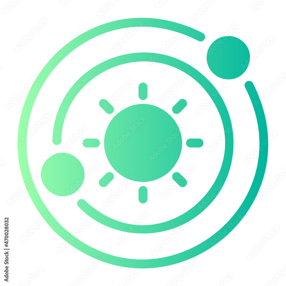 solar system gradient icon solar system gradient icon