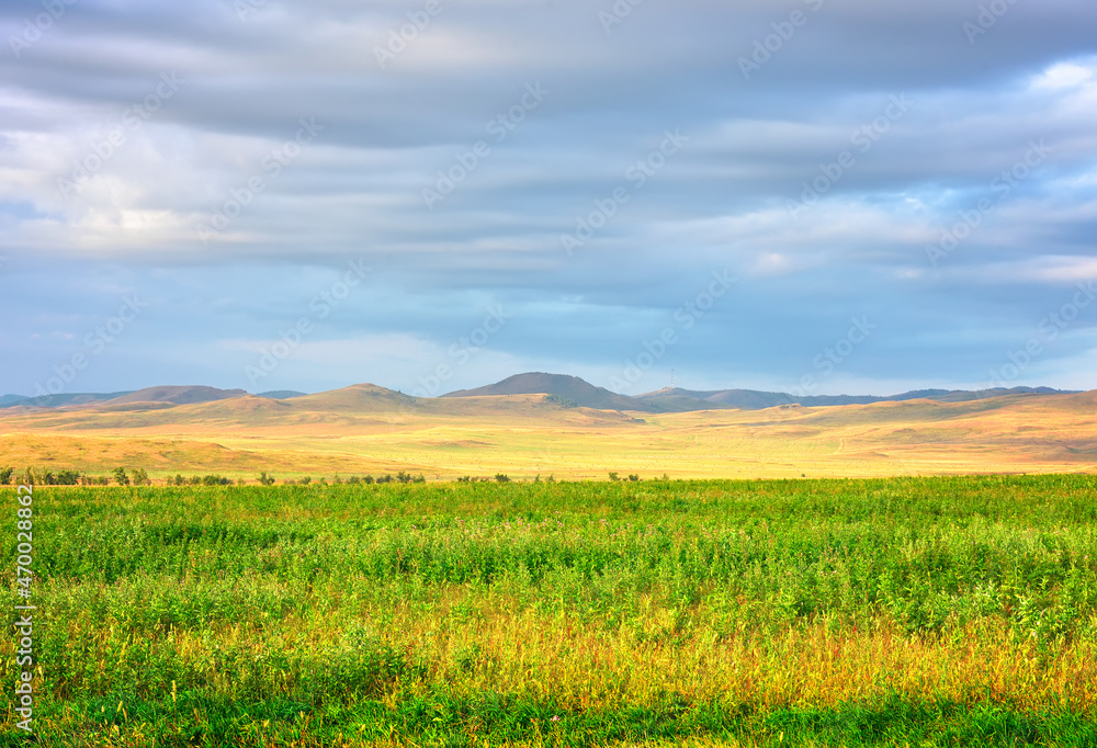 Evening in the steppes of Khakassia