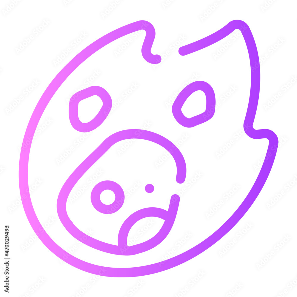 meteorite gradient icon