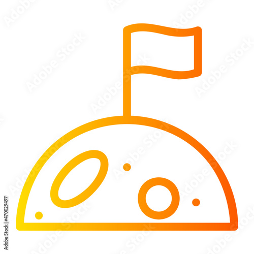 moon landing gradient icon