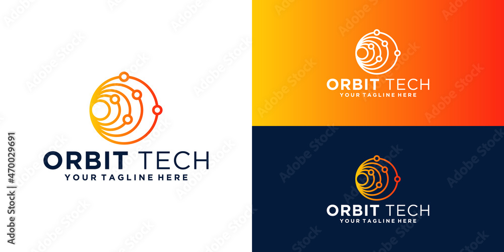technology orbit logo design, technology globe, sphere, star technology orbit logo design, technology globe, sphere, star