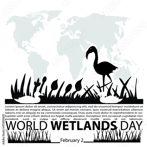 world wetlands day, poster and banner