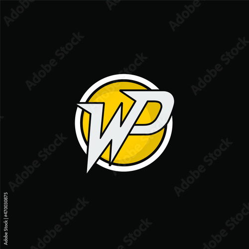 logo hurup WP sederhana. vector ilustrasi untuk logo usaha atau icon