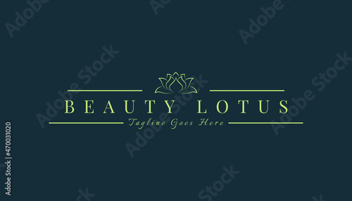Lotus flower logo inspiration. Aesthetic line art lotus logo design for beauty care, skin care, spa, yoga, boutique, women fashion and beauty clinic treatment. branding identity for feminine business.