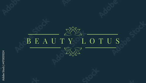 Lotus flower logo inspiration. Aesthetic line art lotus logo design for beauty care, skin care, spa, yoga, boutique, women fashion and beauty clinic treatment. branding identity for feminine business.