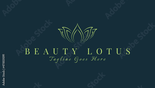 Lotus flower logo inspiration. Aesthetic line art lotus logo design for beauty care, skin care, spa, yoga, boutique, women fashion and beauty clinic treatment. branding identity for feminine business.