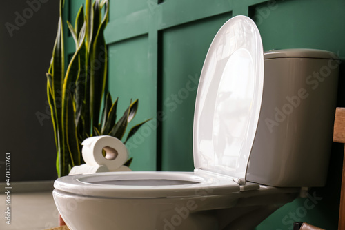 Modern bathroom interior wi...