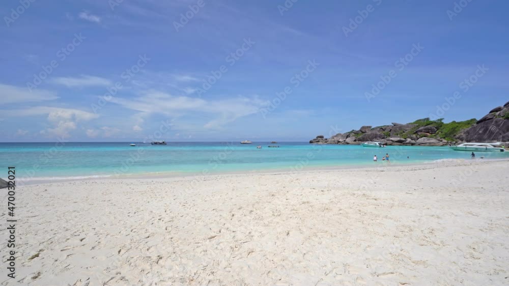 Beautiful tropical sandy beach nature View of ocean sea at Similan Islands No.8 On November 15, 2021 Similan Islands Beautiful island in Phang Nga, Thailand Nature and travel concept Beautiful tropical sandy beach nature View of ocean sea at Similan Islands No.8 On November 15, 2021 Similan Islands Beautiful island in Phang Nga, Thailand Nature and travel concept