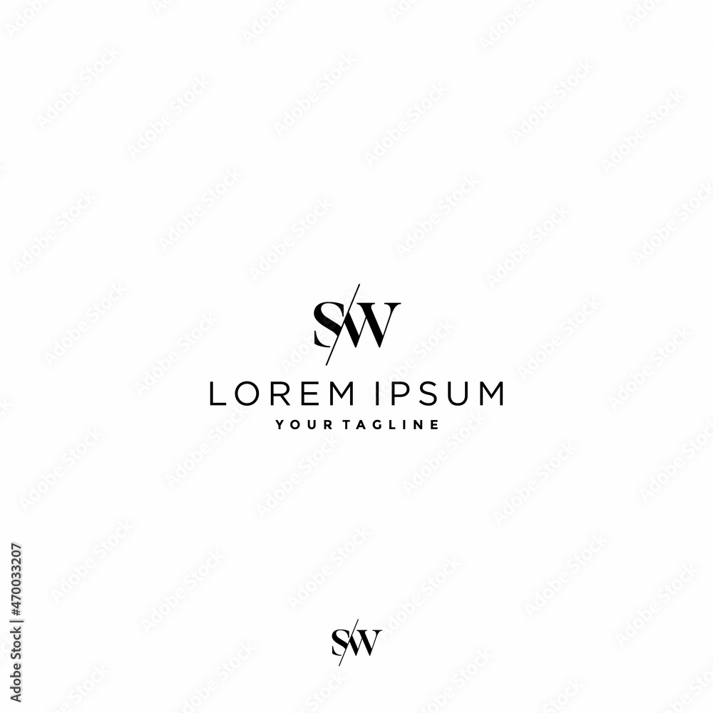Letter SW logo design vector, premium logo vector, luxury logo, logo for company