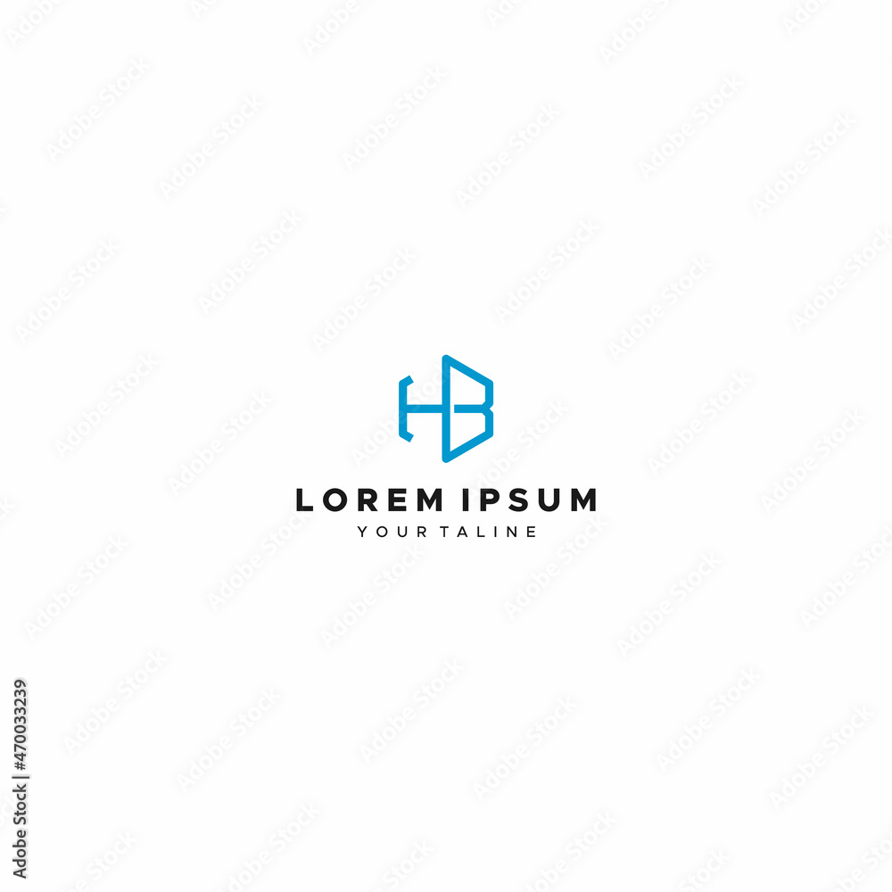 initial letter HB logo design premium vector, business logo design initial letter HB logo design premium vector, business logo design