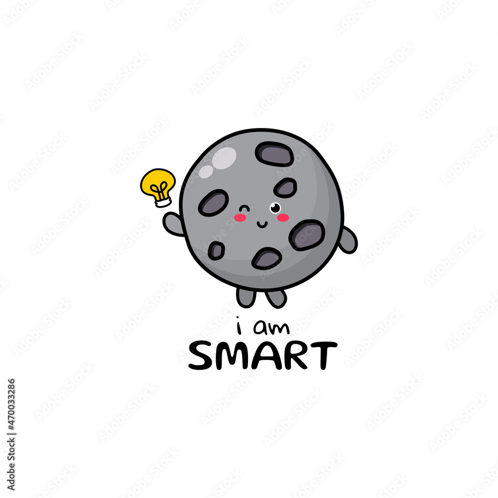 Cute funny moon character. Vector hand drawn cartoon mascot character illustration icon. Isolated on white background. Cute funny moon character. Vector hand drawn cartoon mascot character illustration icon. Isolated on white background.
