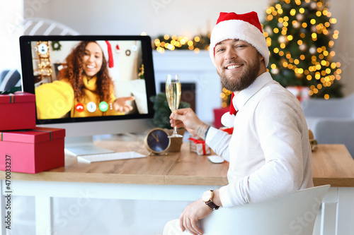 Young man during Christmas ...