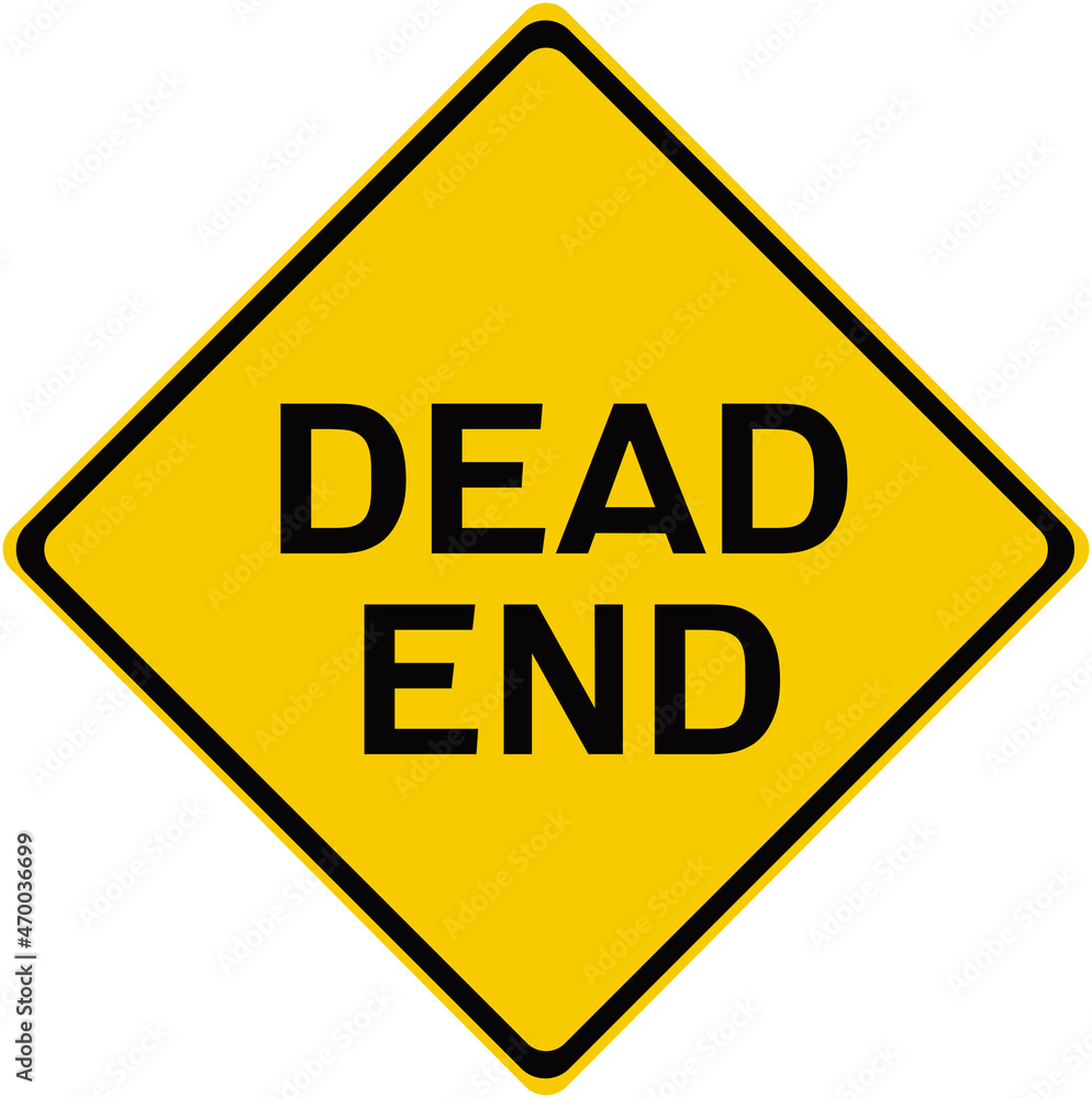 A road sign that says : dead end road. A road sign that says : dead end road.