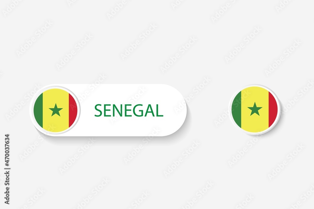 Senegal button flag in illustration of oval shaped with word of Senegal. And button flag Senegal. Senegal button flag in illustration of oval shaped with word of Senegal. And button flag Senegal.