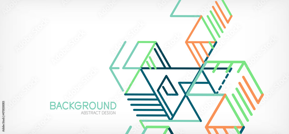 Abstract background. Color lines on white background. Linear abstract composition. Techno or business concept for wallpaper, banner, background, landing page Abstract background. Color lines on white background. Linear abstract composition. Techno or business concept for wallpaper, banner, background, landing page