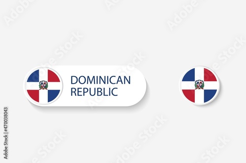 Dominican Republic button flag in illustration of oval shaped with word of Dominican Republic. And button flag Dominican Republic. Free Download Dominican Republic button flag in illustration of oval shaped with word of Dominican Republic. And button flag Dominican Republic. - GFXLoad