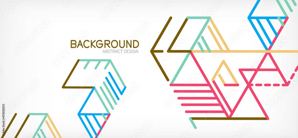 Abstract background. Color lines on white background. Linear abstract composition. Techno or business concept for wallpaper, banner, background, landing page Abstract background. Color lines on white background. Linear abstract composition. Techno or business concept for wallpaper, banner, background, landing page