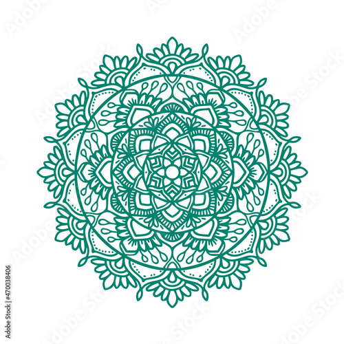 green mandala illustration design ornament