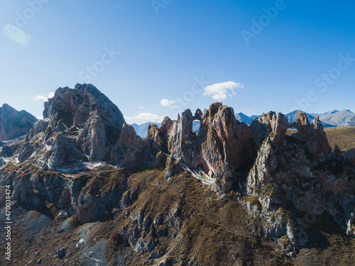 Landscape in zizhu temple in Tibet,China photo