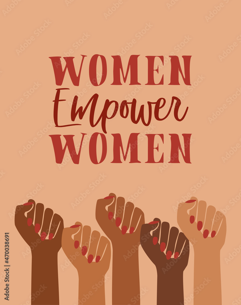 Girl power single strong empowered woman Vector Image