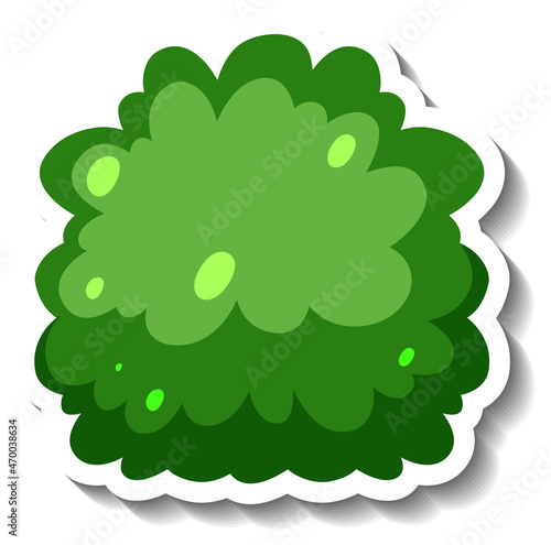 A green bush in cartoon style