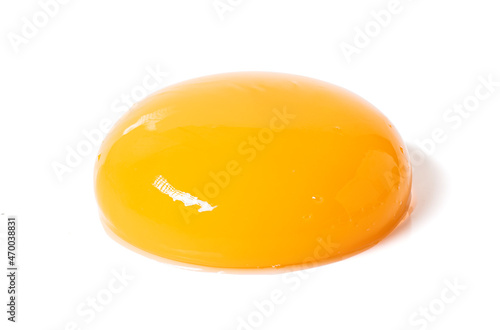 egg yolk isolated on white background with clipping path. photo