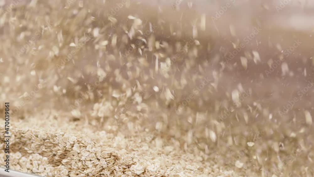 Rolled Oats are drying after several processing steps. Rolled Oats are drying after several processing steps.