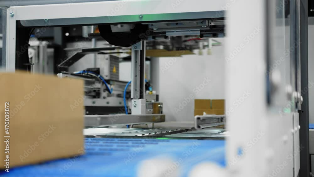 Streamlined assembly line by use of automated packaging machinery Streamlined assembly line by use of automated packaging machinery