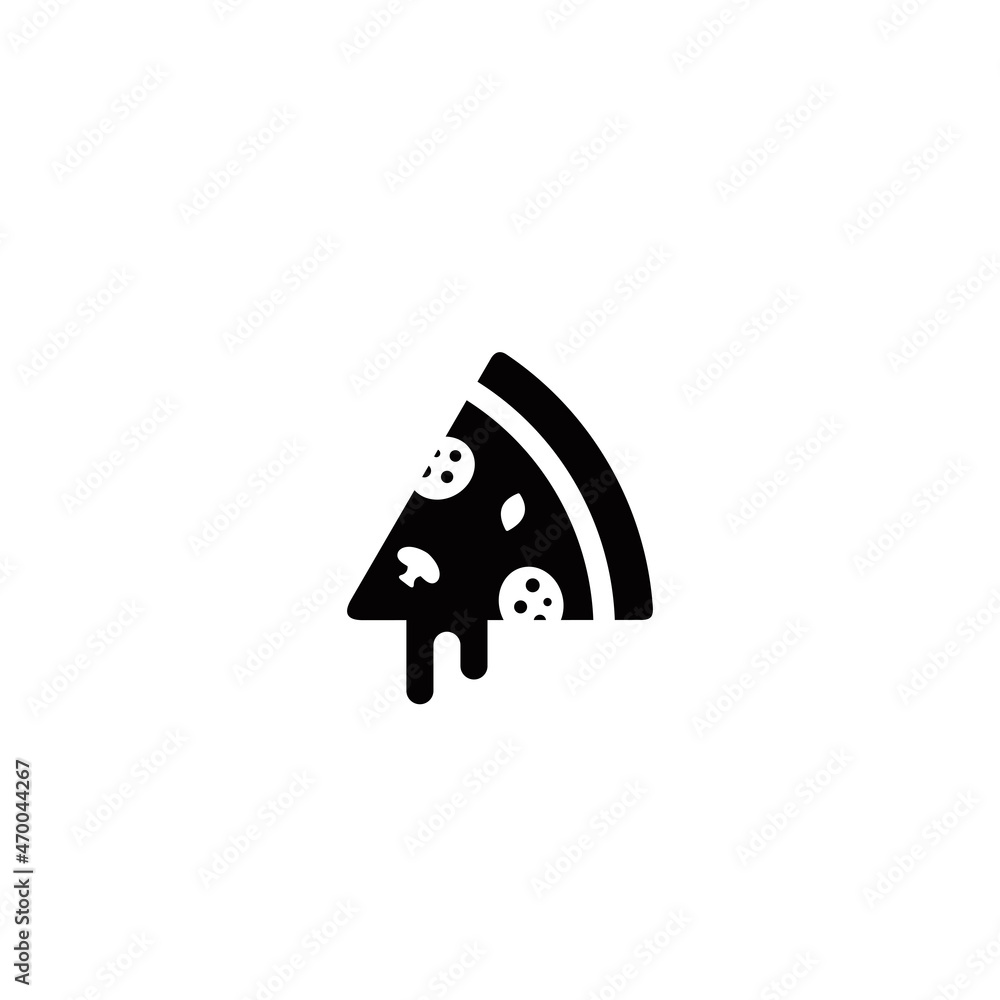 Pizza simple flat icon vector illustration Pizza simple flat icon vector illustration