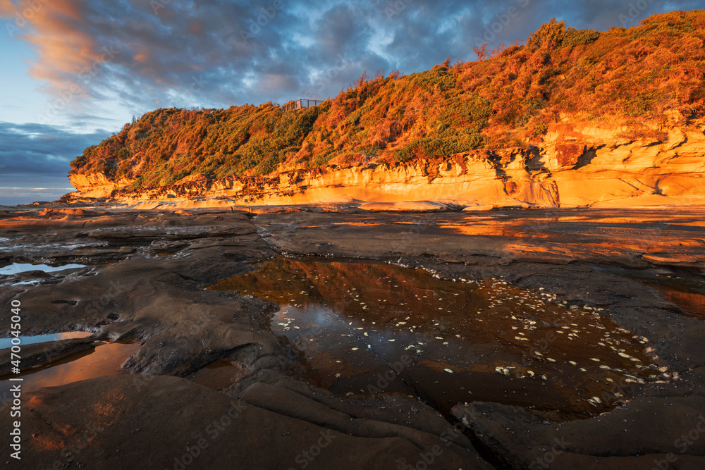 first light and rockpool at terrigal on nsw central coast