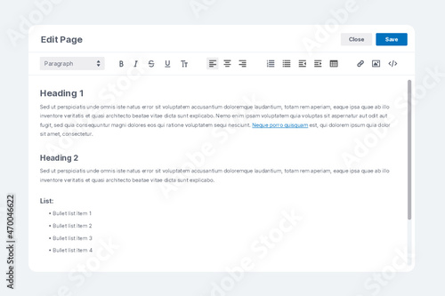 Web HTML Editor WYSIWYG Interface