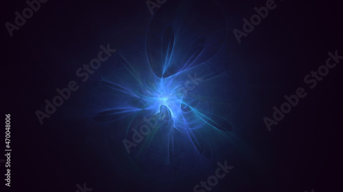 3D rendering abstract fractal light background