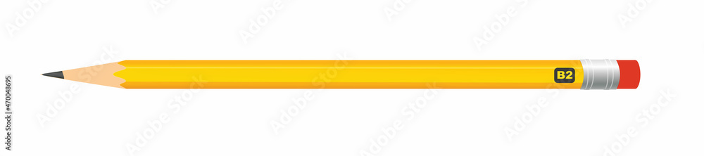 Yellow pencil in a realistic style for various websites Yellow pencil in a realistic style for various websites