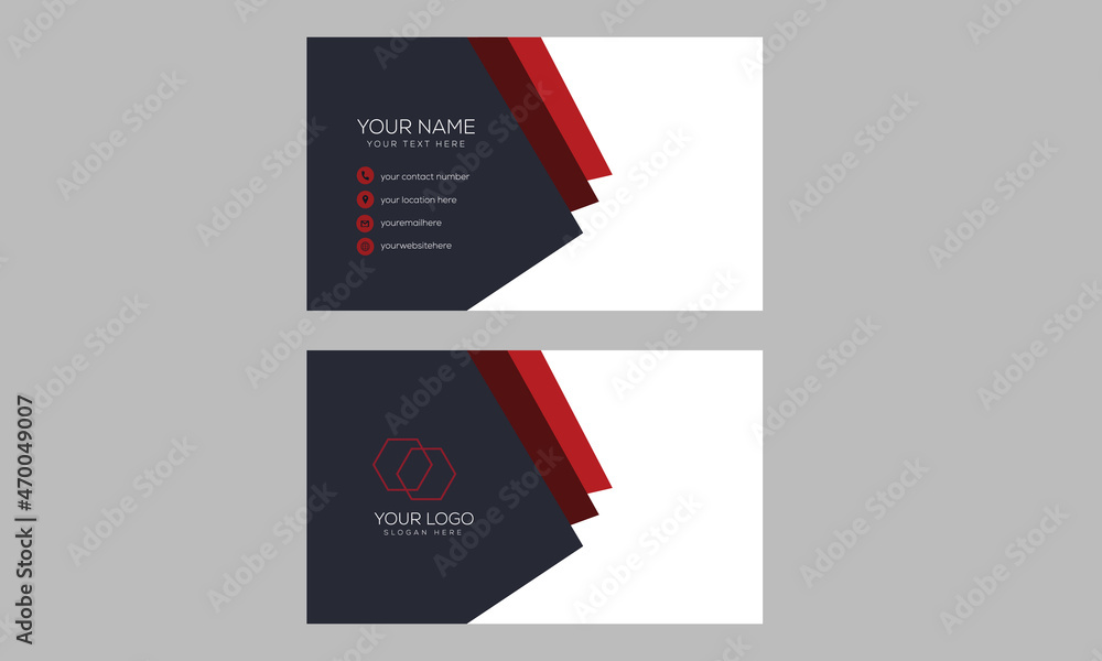 creative business card design flat vector template creative business card design flat vector template