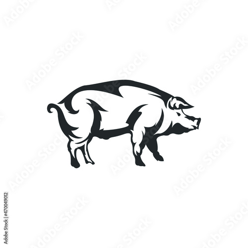 Pig Logo Design Vector