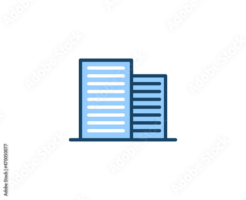 Building flat icon. Single high quality outline symbol for web design or mobile app.  House thin line signs for design logo, visit card, etc. Outline pictogram EPS10